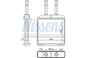 Nissens Εναλλάκτης θερμότητας, Θέρμανση Εσωτερικού Χώρου - 76506