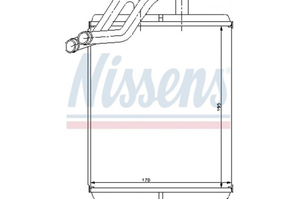 Nissens Εναλλάκτης θερμότητας, Θέρμανση Εσωτερικού Χώρου - 77518