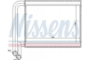 Nissens Εναλλάκτης θερμότητας, Θέρμανση Εσωτερικού Χώρου - 77527