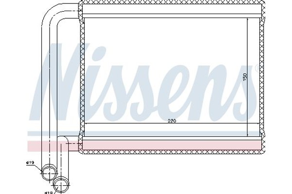 Nissens Εναλλάκτης θερμότητας, Θέρμανση Εσωτερικού Χώρου - 77527