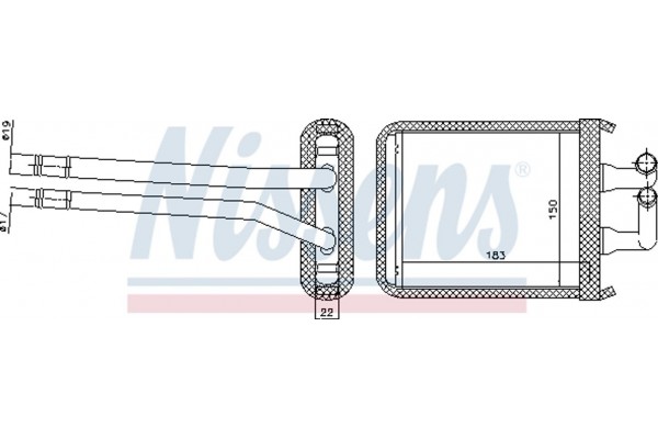 Nissens Εναλλάκτης θερμότητας, Θέρμανση Εσωτερικού Χώρου - 77540