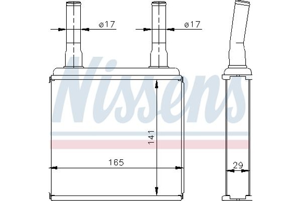 Nissens Εναλλάκτης θερμότητας, Θέρμανση Εσωτερικού Χώρου - 77605