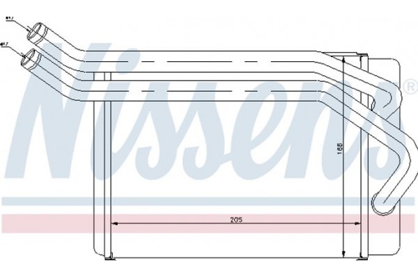 Nissens Εναλλάκτης θερμότητας, Θέρμανση Εσωτερικού Χώρου - 77614