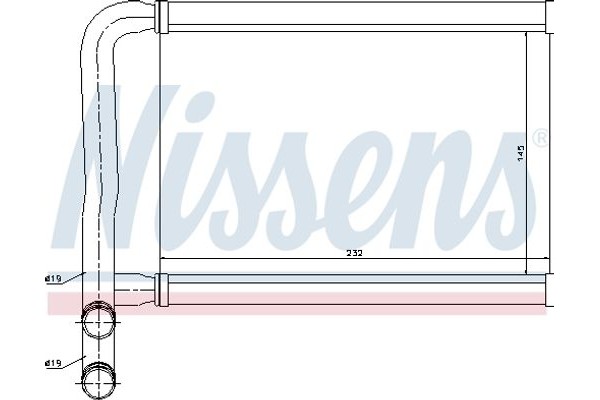 Nissens Εναλλάκτης θερμότητας, Θέρμανση Εσωτερικού Χώρου - 77631