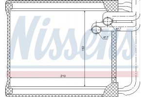 Nissens Εναλλάκτης θερμότητας, Θέρμανση Εσωτερικού Χώρου - 77632