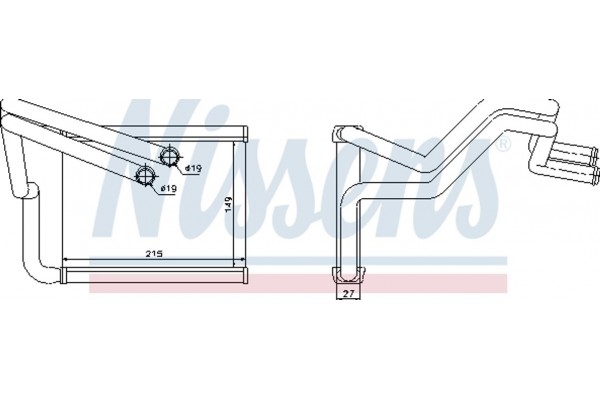 Nissens Εναλλάκτης θερμότητας, Θέρμανση Εσωτερικού Χώρου - 77633
