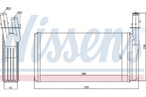 Nissens Εναλλάκτης θερμότητας, Θέρμανση Εσωτερικού Χώρου - 70016