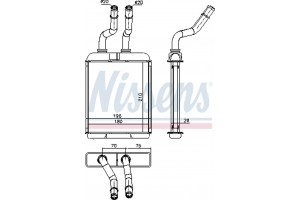 Nissens Εναλλάκτης θερμότητας, Θέρμανση Εσωτερικού Χώρου - 70017