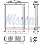 Nissens Εναλλάκτης θερμότητας, Θέρμανση Εσωτερικού Χώρου - 70019
