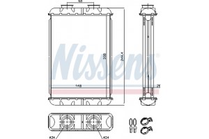 Nissens Εναλλάκτης θερμότητας, Θέρμανση Εσωτερικού Χώρου - 70019