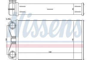 Nissens Εναλλάκτης θερμότητας, Θέρμανση Εσωτερικού Χώρου - 70226