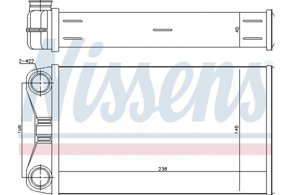 Nissens Εναλλάκτης θερμότητας, Θέρμανση Εσωτερικού Χώρου - 70226