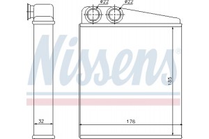 Nissens Εναλλάκτης θερμότητας, Θέρμανση Εσωτερικού Χώρου - 70228
