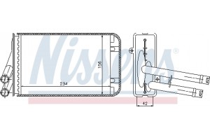 Nissens Εναλλάκτης θερμότητας, Θέρμανση Εσωτερικού Χώρου - 70229