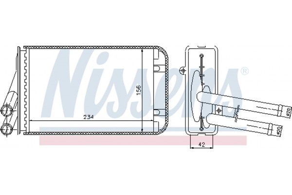 Nissens Εναλλάκτης θερμότητας, Θέρμανση Εσωτερικού Χώρου - 70229