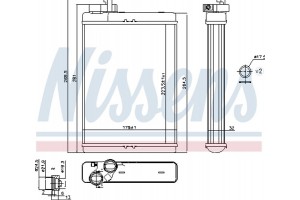 Nissens Εναλλάκτης θερμότητας, Θέρμανση Εσωτερικού Χώρου - 70231
