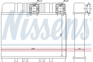 Nissens Εναλλάκτης θερμότητας, Θέρμανση Εσωτερικού Χώρου - 70514