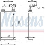 Nissens Εναλλάκτης θερμότητας, Θέρμανση Εσωτερικού Χώρου - 70519