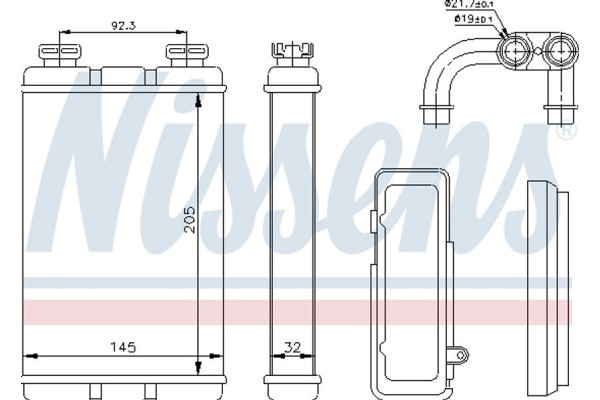 Nissens Εναλλάκτης θερμότητας, Θέρμανση Εσωτερικού Χώρου - 70520