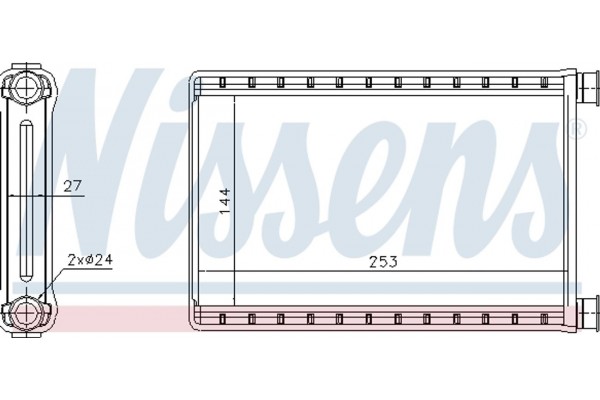 Nissens Εναλλάκτης θερμότητας, Θέρμανση Εσωτερικού Χώρου - 70523