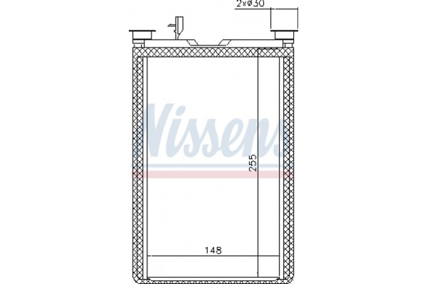 Nissens Εναλλάκτης θερμότητας, Θέρμανση Εσωτερικού Χώρου - 70526