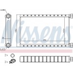 Nissens Εναλλάκτης θερμότητας, Θέρμανση Εσωτερικού Χώρου - 70527