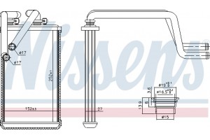 Nissens Εναλλάκτης θερμότητας, Θέρμανση Εσωτερικού Χώρου - 707074