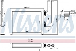 Nissens Εναλλάκτης θερμότητας, Θέρμανση Εσωτερικού Χώρου - 707076