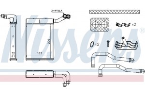 Nissens Εναλλάκτης θερμότητας, Θέρμανση Εσωτερικού Χώρου - 707095