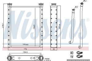 Nissens Εναλλάκτης θερμότητας, Θέρμανση Εσωτερικού Χώρου - 707172