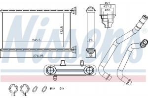Nissens Εναλλάκτης θερμότητας, Θέρμανση Εσωτερικού Χώρου - 707190
