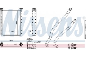Nissens Εναλλάκτης θερμότητας, Θέρμανση Εσωτερικού Χώρου - 707198