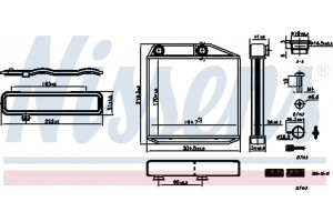 Nissens Εναλλάκτης θερμότητας, Θέρμανση Εσωτερικού Χώρου - 707213