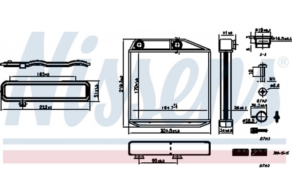 Nissens Εναλλάκτης θερμότητας, Θέρμανση Εσωτερικού Χώρου - 707213