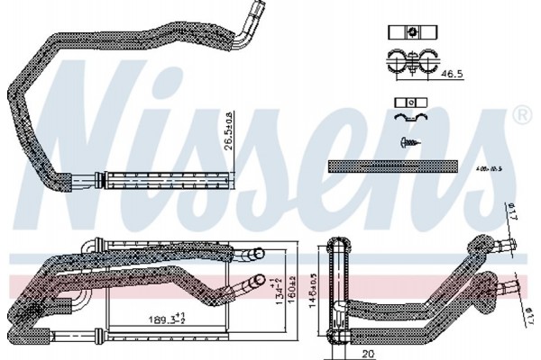 Nissens Εναλλάκτης θερμότητας, Θέρμανση Εσωτερικού Χώρου - 707222