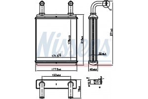 Nissens Εναλλάκτης θερμότητας, Θέρμανση Εσωτερικού Χώρου - 707225