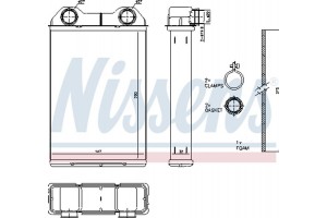 Nissens Εναλλάκτης θερμότητας, Θέρμανση Εσωτερικού Χώρου - 70808