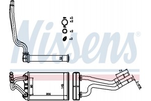 Nissens Εναλλάκτης θερμότητας, Θέρμανση Εσωτερικού Χώρου - 70980