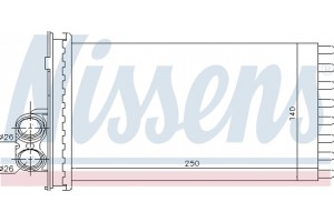 Nissens Εναλλάκτης θερμότητας, Θέρμανση Εσωτερικού Χώρου - 71154