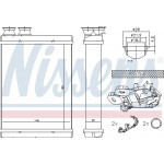 Nissens Εναλλάκτης θερμότητας, Θέρμανση Εσωτερικού Χώρου - 71167