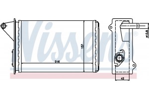 Nissens Εναλλάκτης θερμότητας, Θέρμανση Εσωτερικού Χώρου - 71429