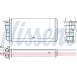 Nissens Εναλλάκτης θερμότητας, Θέρμανση Εσωτερικού Χώρου - 71441