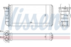 Nissens Εναλλάκτης θερμότητας, Θέρμανση Εσωτερικού Χώρου - 71441