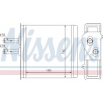 Nissens Εναλλάκτης θερμότητας, Θέρμανση Εσωτερικού Χώρου - 71442