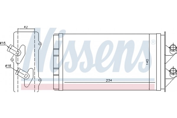 Nissens Εναλλάκτης θερμότητας, Θέρμανση Εσωτερικού Χώρου - 71449