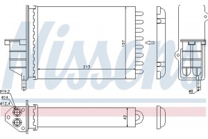 Nissens Εναλλάκτης θερμότητας, Θέρμανση Εσωτερικού Χώρου - 71450