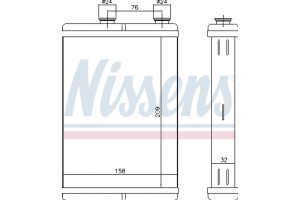 Nissens Εναλλάκτης θερμότητας, Θέρμανση Εσωτερικού Χώρου - 71451