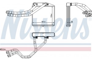 Nissens Εναλλάκτης θερμότητας, Θέρμανση Εσωτερικού Χώρου - 71455