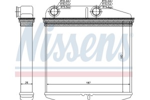 Nissens Εναλλάκτης θερμότητας, Θέρμανση Εσωτερικού Χώρου - 71456