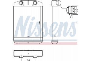 Nissens Εναλλάκτης θερμότητας, Θέρμανση Εσωτερικού Χώρου - 71458